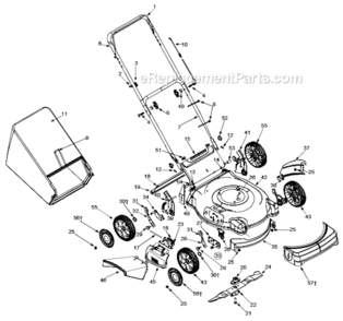 Page A Diagram and Parts List for 11A-435D755  Yard Man Lawn Mower